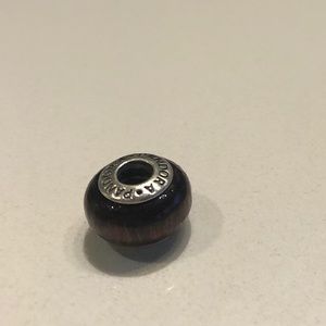 Pandora charm, Murano, wood